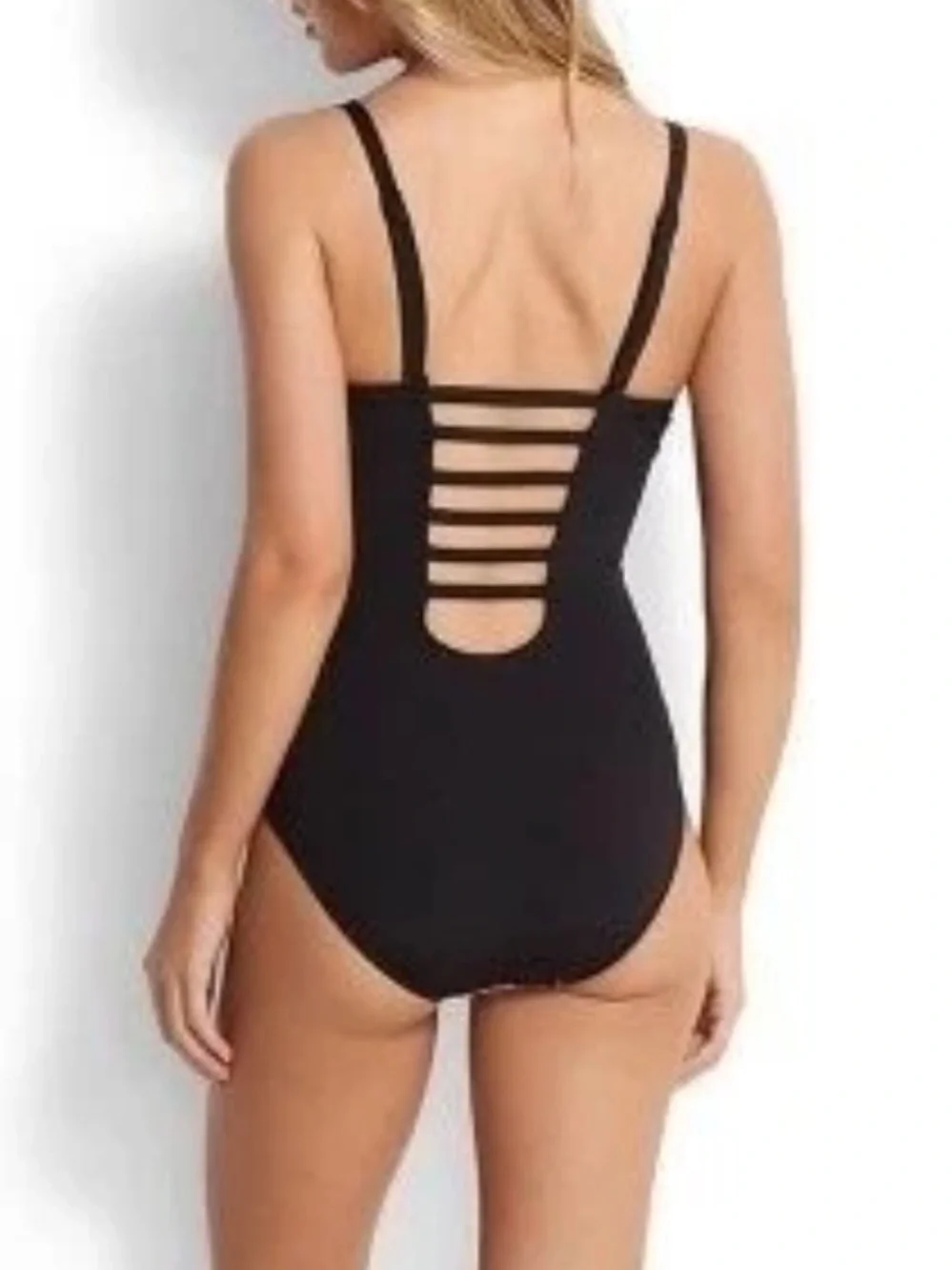 Seafolly Black Sahara Nights One Piece Swimsuit DD Cup Size US 14